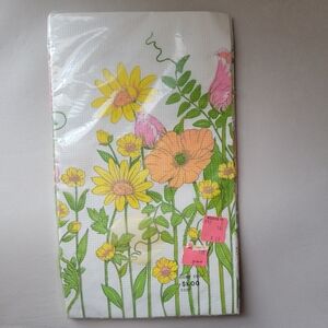 Vintage Floral Patterned Paper Table Cover Hallmark?  Crafts Decoupage FINAL!
